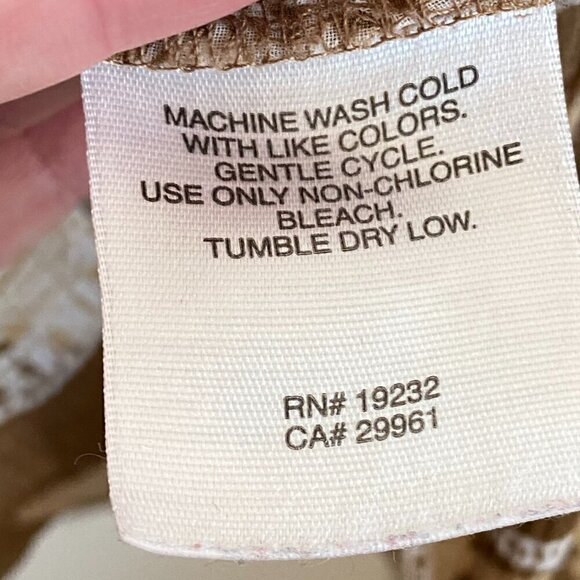 Alfred Dunner Women's Sheer Brown Cream Butterfly Floral Button Front Blouse - Picture 8 of 10